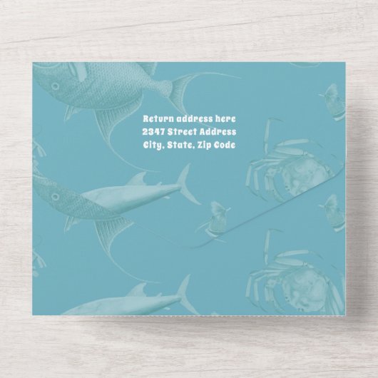 Volwassenpartij Vist Gewaardeerde verjaardag All In One Uitnodiging (Achterkant)