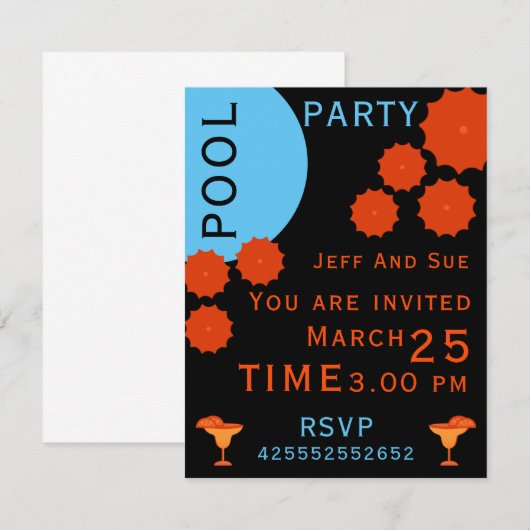 Volwassenpool Partij uitnodigen (Voorkant / Achterkant)