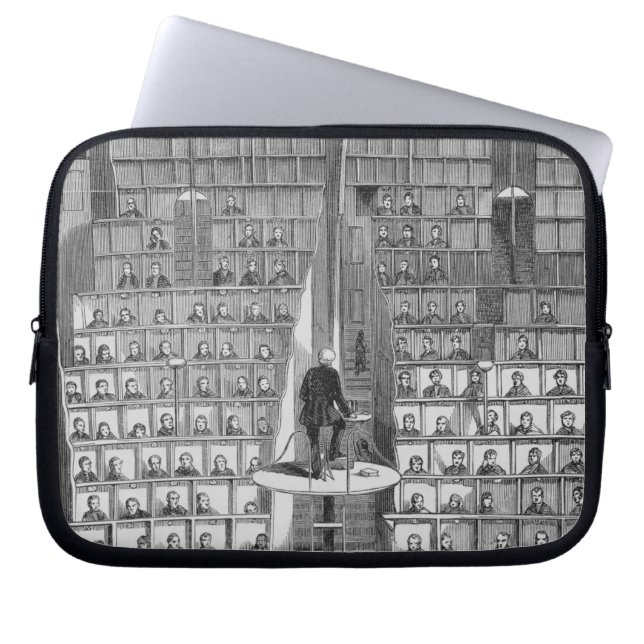 Volwassenschool in de kapel, op het aparte systeem laptop sleeve (Voorkant)