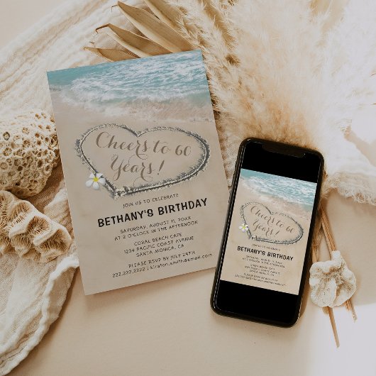 Volwassenstrand Birthday Party | Lange kaas Kaart