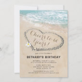 Volwassenstrand Birthday Party | Lange kaas Kaart (Voorkant)