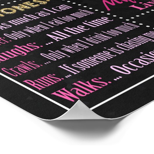 Volwassenverjaardagstaart, bord poster (Hoek)