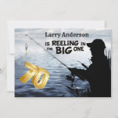 Volwassenvisserij Milestone 70 verjaardag Big One Kaart (Voorkant)