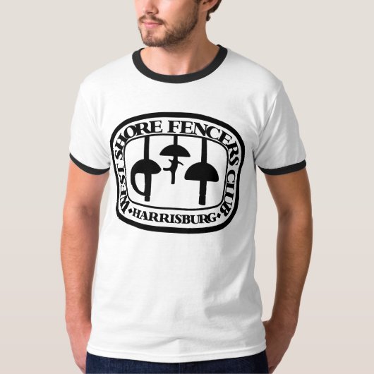 Volwassenzwarte Ring T met WSFC-logo T-shirt (Voorkant)