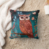 Vom Künstler handillustrierte Eule – Boho Natur Kussen (Deken)