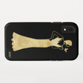 *~* Voman Butterfly Art Deco Nouveau Gold Glitter Case-Mate iPhone Case (Achterkant (horizontaal))