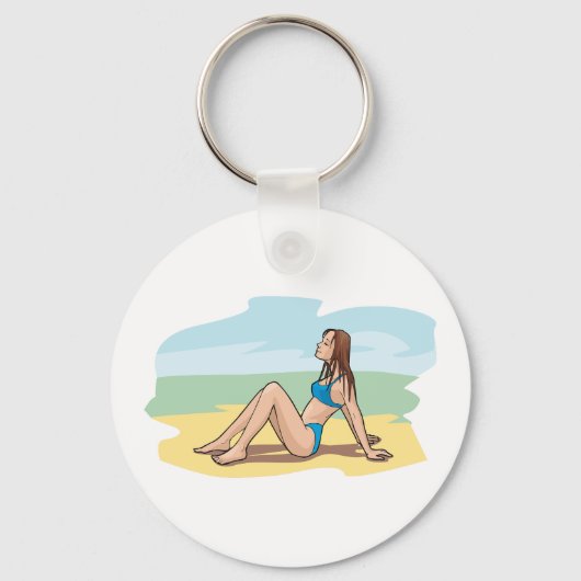 Voman Sunbading Sleutelhanger (Voorkant)