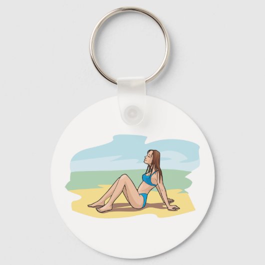 Voman Sunbading Sleutelhanger (Achterkant)