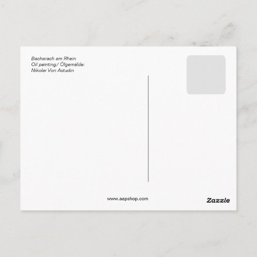 Von Astudin, Bacharach am Rhein Briefkaart (Achterkant)