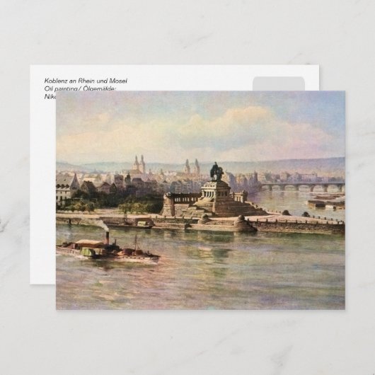 Von Astudin, Koblenz Rhein & Mosel Briefkaart (Voorkant / Achterkant)