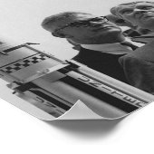 Von Braun en JFK kijken naar de hemel Poster (Hoek)