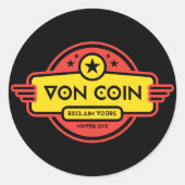 Von Coin Rendier Ronde Sticker (Voorkant)