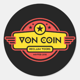 Von Coin Rendier Ronde Sticker