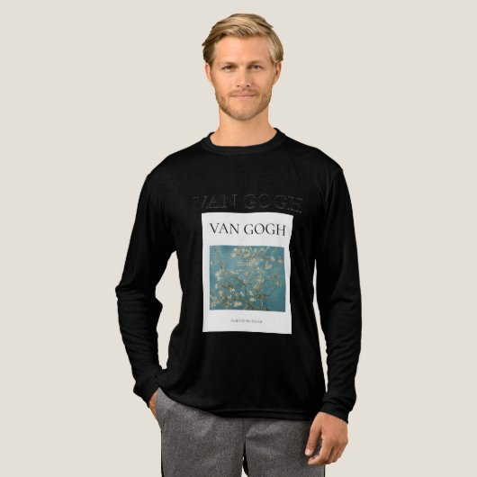 VON GOGH amandelbloesem Mannen T-shirt met lange m (Voorkant)
