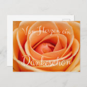 Von Herzen ein Dankeschön Briefkaart (Voorkant / Achterkant)