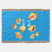 Von in de visbak (Cartoon vis) Drijfband Deken (Voorkant)