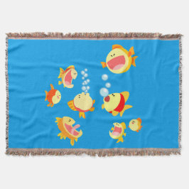 Von in de visbak (Cartoon vis) Drijfband Deken