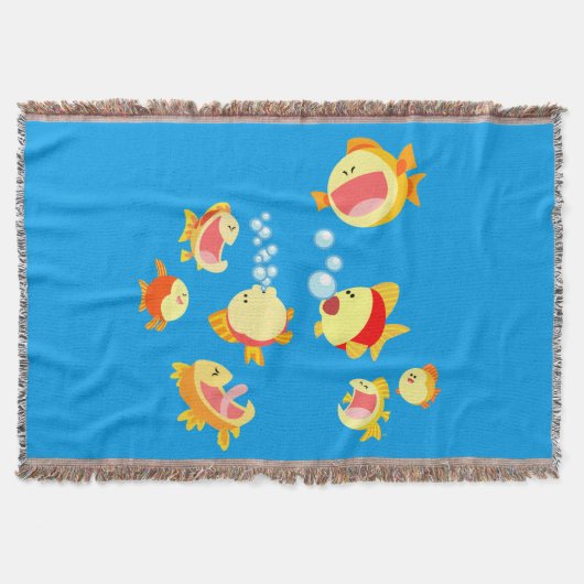 Von in de visbak (Cartoon vis) Drijfband Deken (Voorkant)