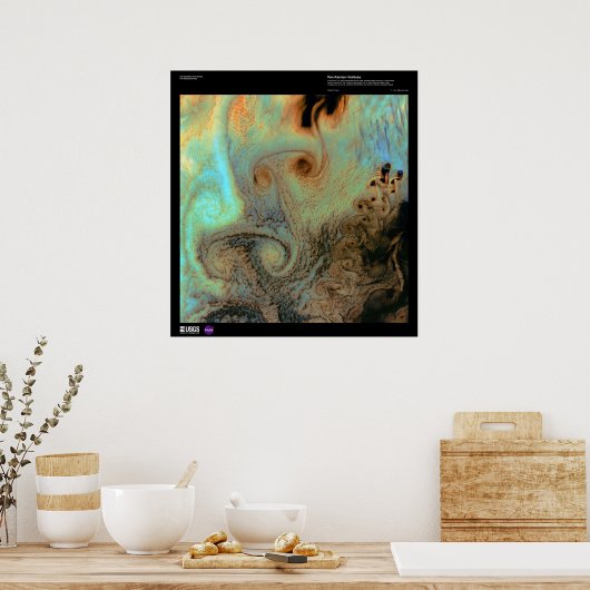 Von Karman Vortices Northern Pacific Poster (Keuken)