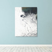 Von Karmann cloud vortices Canvas Afdruk (Insitu (Houten vloer))