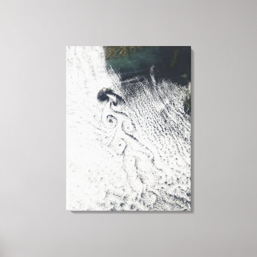 Von Karmann cloud vortices Canvas Afdruk (Voorkant)