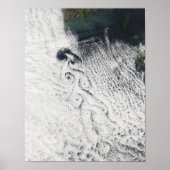 Von Karmann cloud vortices Poster (Voorkant)