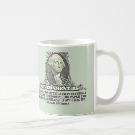 Von Mises op papier Koffiemok (Rechts)