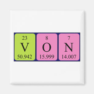 Von periodieke table name magnet