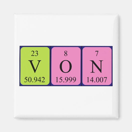 Von periodieke table name magnet (Voorkant)