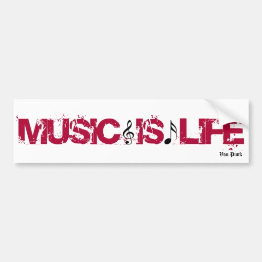 Von Punk bumpersticker. Bumpersticker (Voorkant)