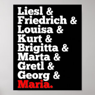 Von Trapp Family zangers Geluid van muziek Poster