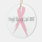 Vond als een meisje keramisch ornament (Links)