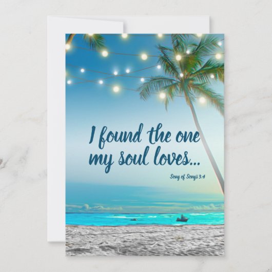 Vond één sol van Tropisch strand sparen de Datum Aankondiging (Voorkant)