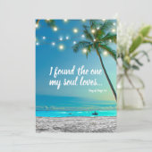 Vond één sol van Tropisch strand sparen de Datum Aankondiging (Staand voorkant)