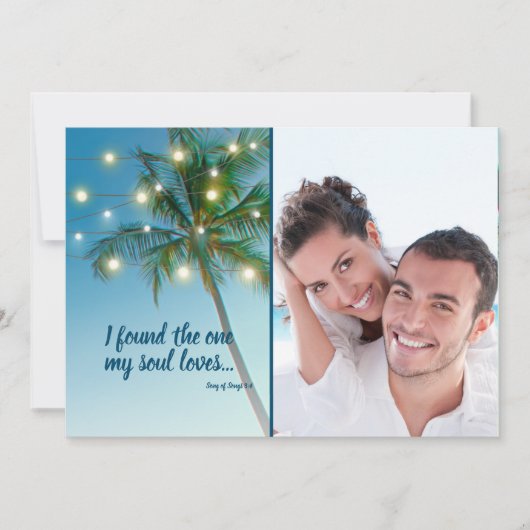 Vond één sol van Tropisch strand sparen de Datum Aankondiging (Voorkant)