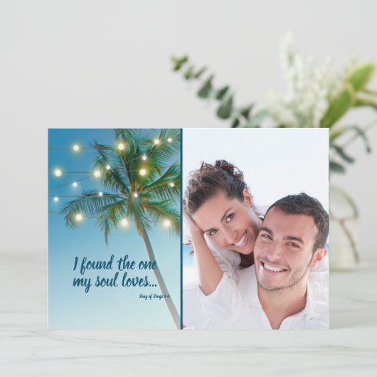 Vond één sol van Tropisch strand sparen de Datum Aankondiging (Staand voorkant)