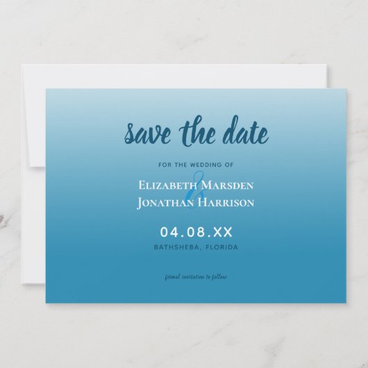 Vond één sol van Tropisch strand sparen de Datum Aankondiging (Achterkant)