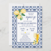 Vond haar belangrijkste squeeze Bubbles & Brews ui Save The Date (Voorkant)