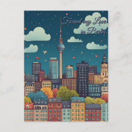 Vond mijn liefde in Berlijn Valentijnsdag Briefkaart