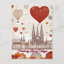 Vond mijn Liefde in Keulen Valentijnsdag Briefkaart