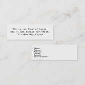 Vond van Boeken Mini Visitekaartje (Voorkant / Achterkant)