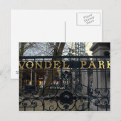 Vondel Park, Amsterdam Briefkaart (Voorkant / Achterkant)