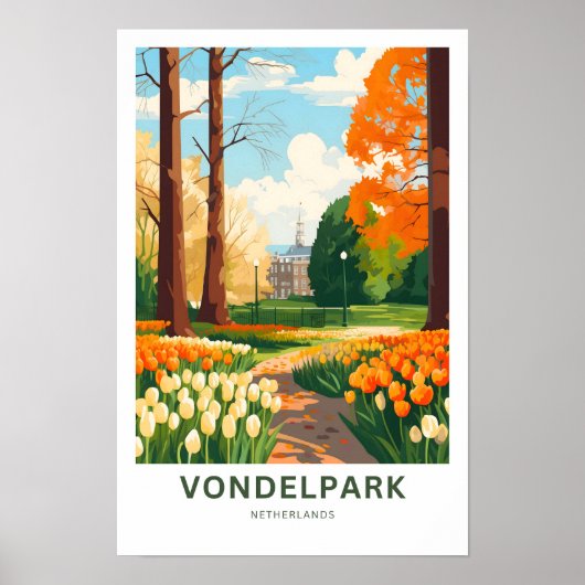 Vondelpark Nederland Reisprint Poster (Voorkant)