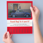 Vondst hond afscheur eigen tekst flyer (Hand)