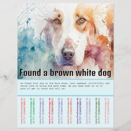 Vondst hond flyer (Voorkant)