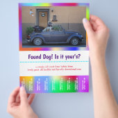 Vondsten Hond Los Tear Off kleurrijk Flyer (Hand)