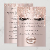 Vonk 16e schijven Glitter Bridal Makeup Lips Kaart (Voorkant / Achterkant)