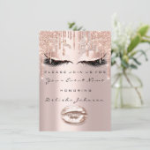 Vonk 16e schijven Glitter Bridal Makeup Lips Kaart (Staand voorkant)