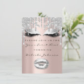 Vonk 16e schijven Glitter Bridal Makeup Lips Kaart (Staand voorkant)