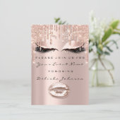 Vonk 16e schijven Glitter Bridal Makeup Lips Kaart (Staand voorkant)